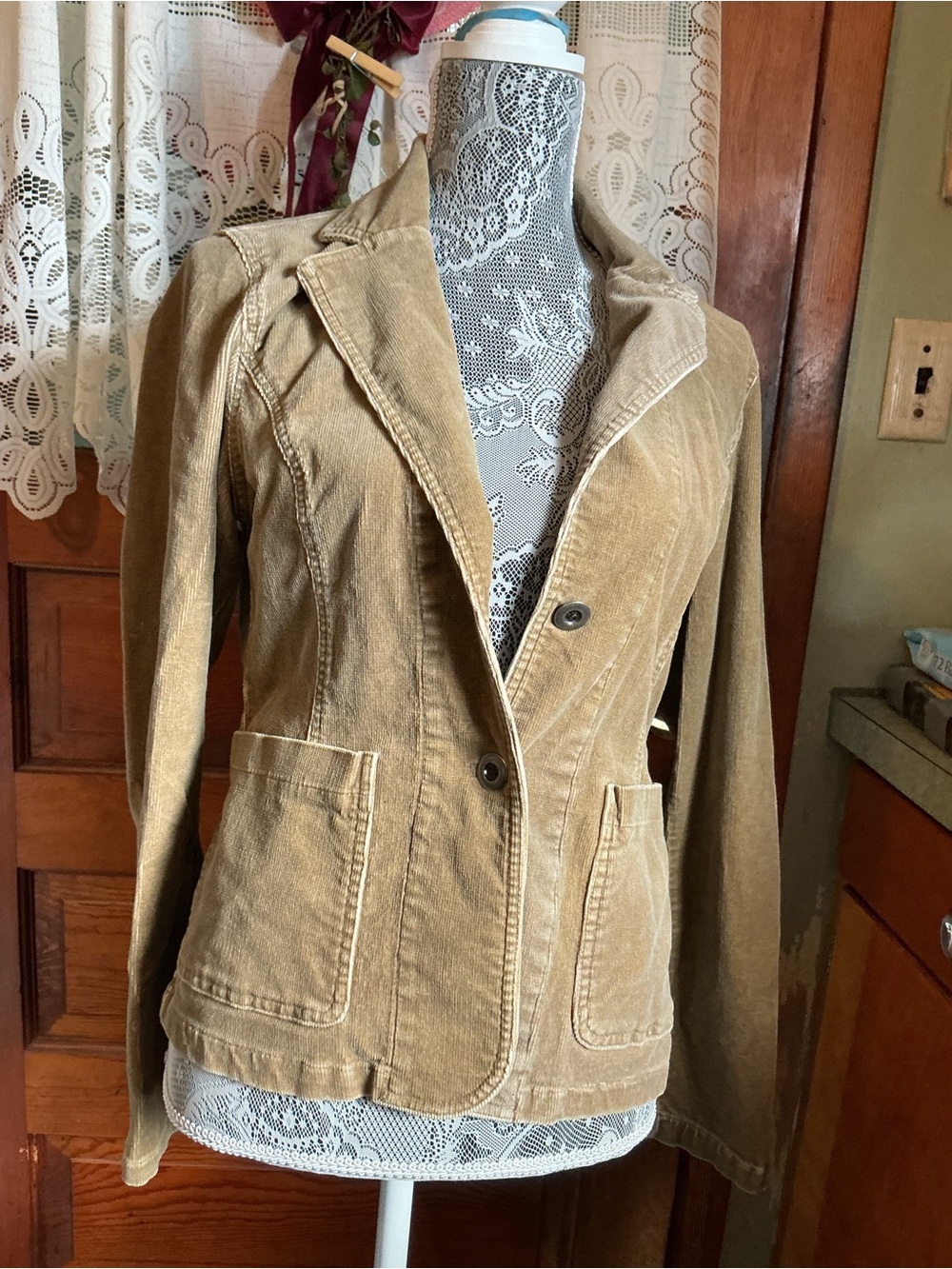 American Eagle Outfitters Tan Corduroy Blazer Jacket